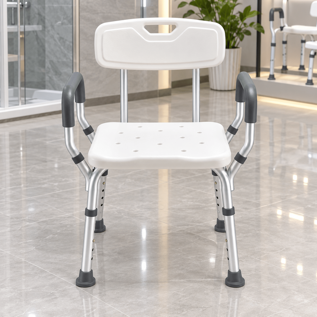 Unbranded height-adjustable shower chair