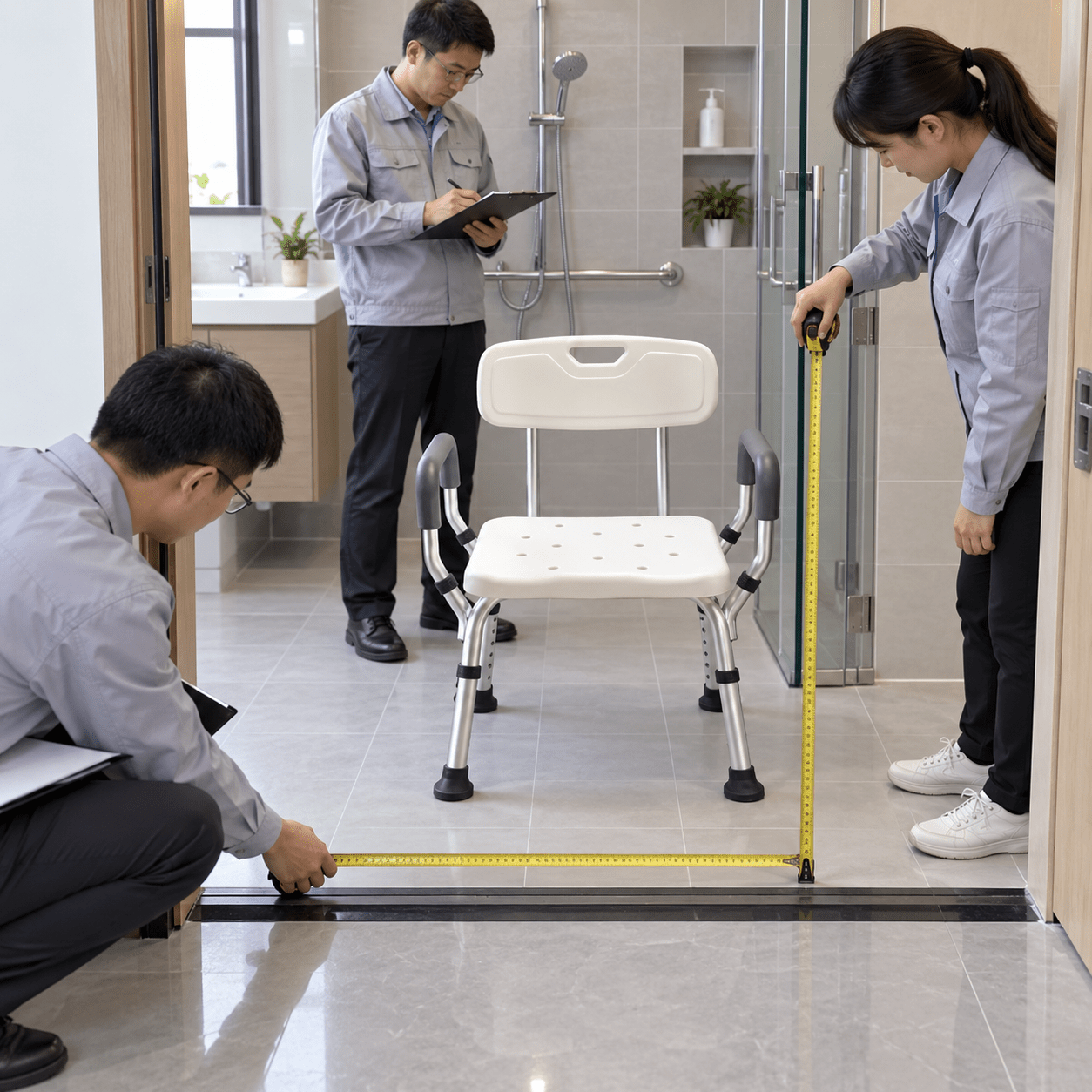 Chair doorway and shower dimensions reviewed