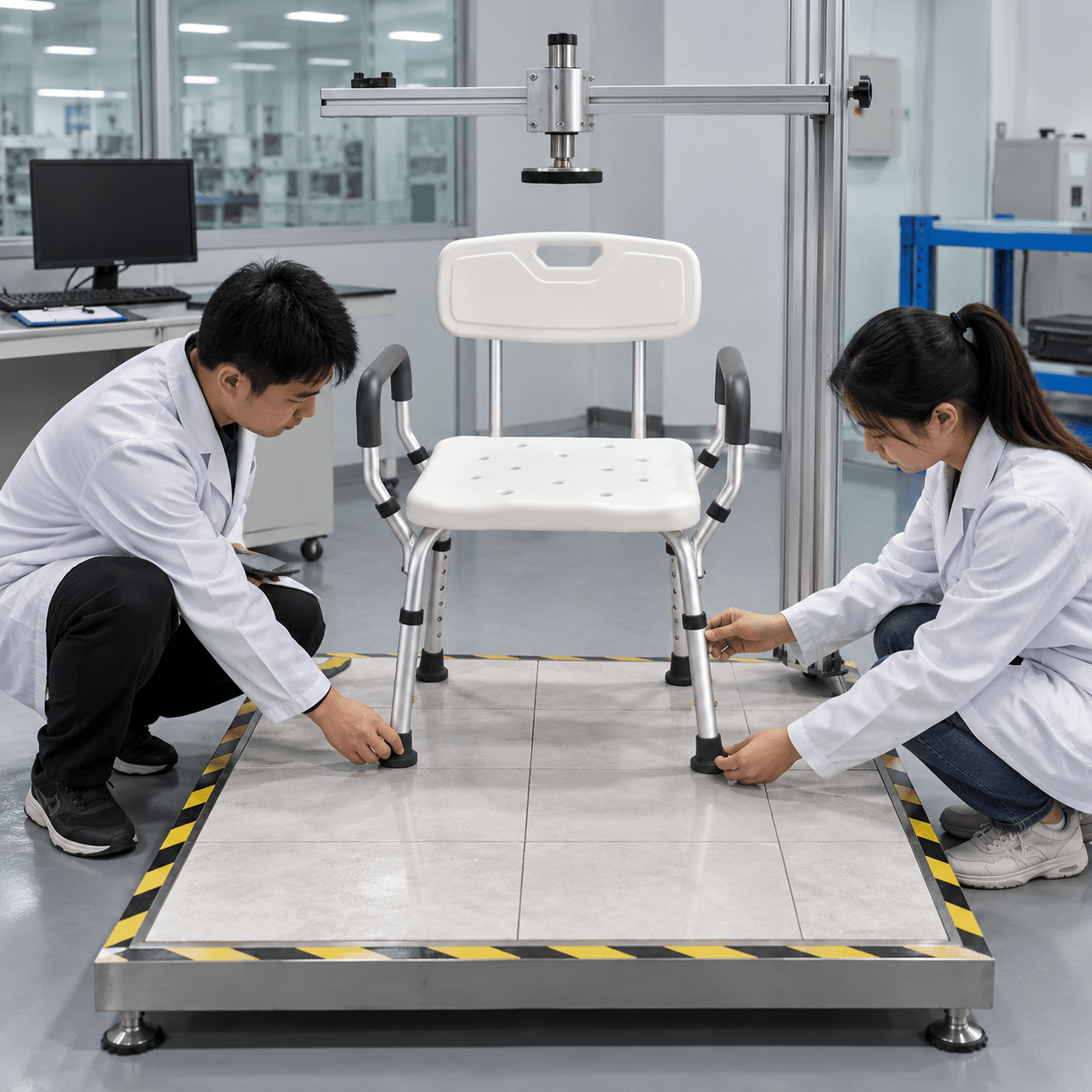 Controlled foot contact test