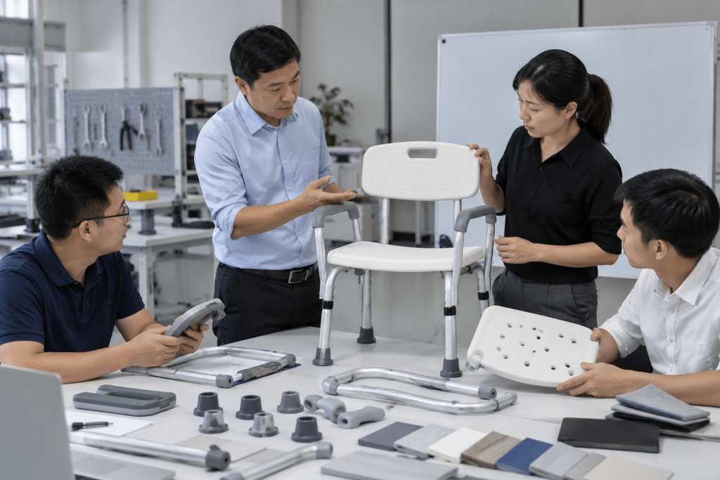 What Belongs in an OEM Shower Chair Design Brief for B2B buyers