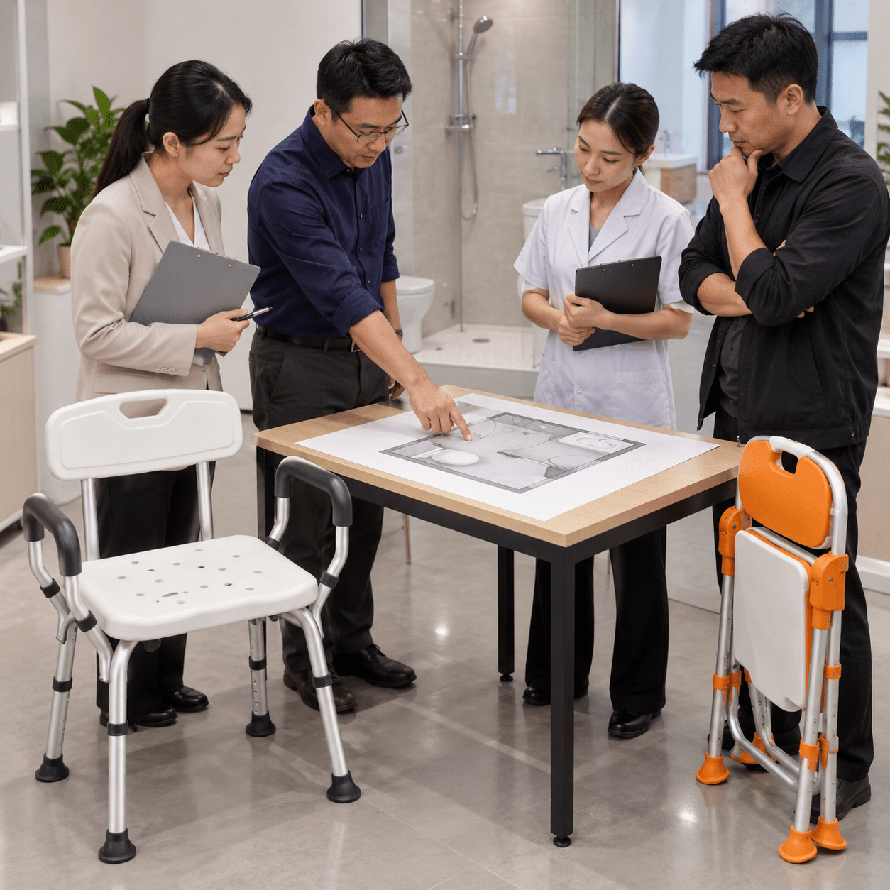 Final compact-bathroom selection meeting
