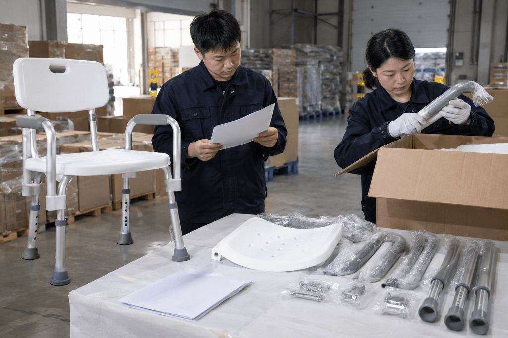 How Should Distributors Inspect Shower Chair Deliveries for B2B buyers