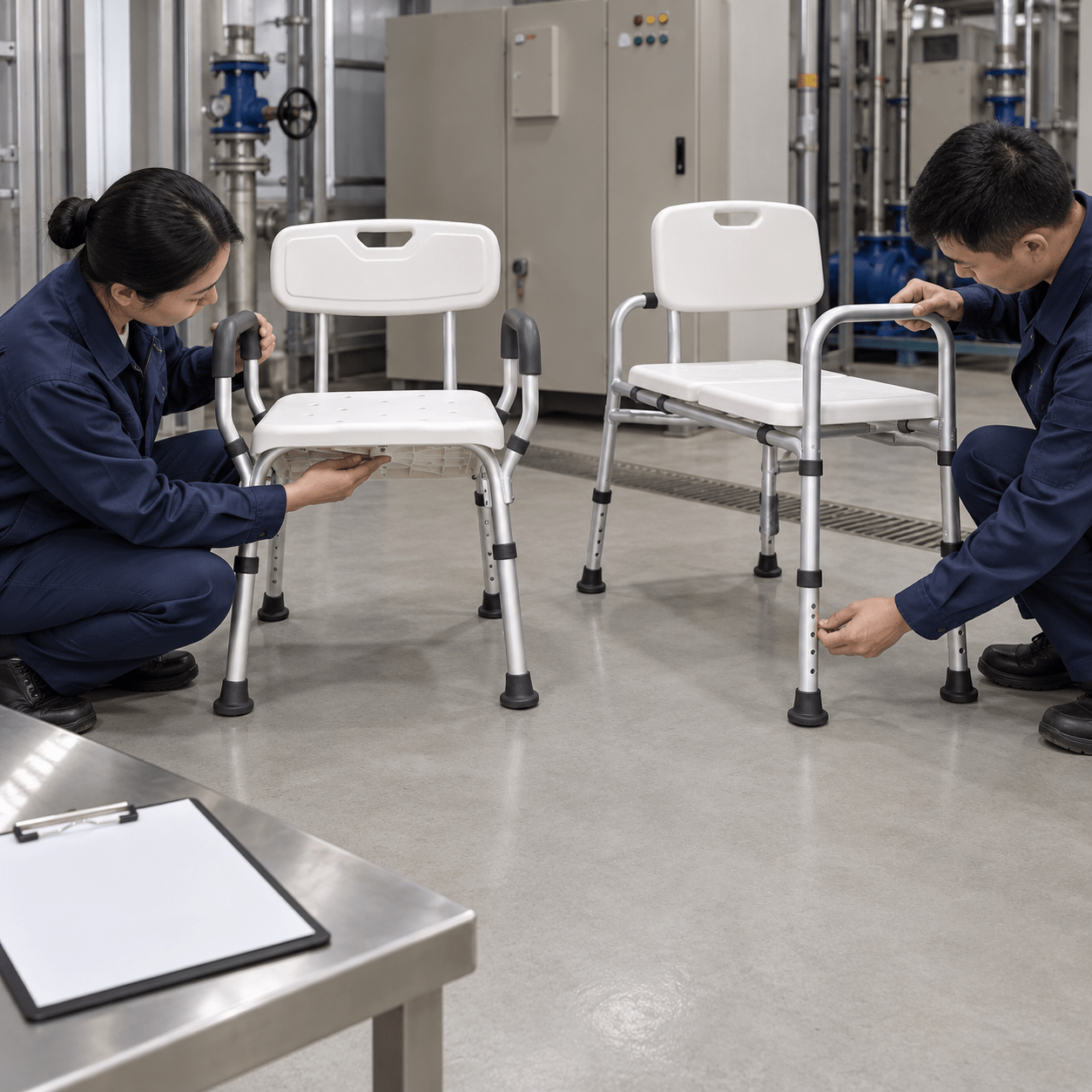 Cleaning-access review of chair and bench
