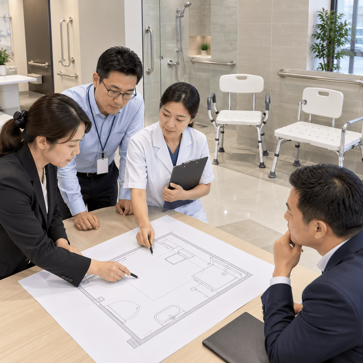 Final bathroom-access procurement meeting